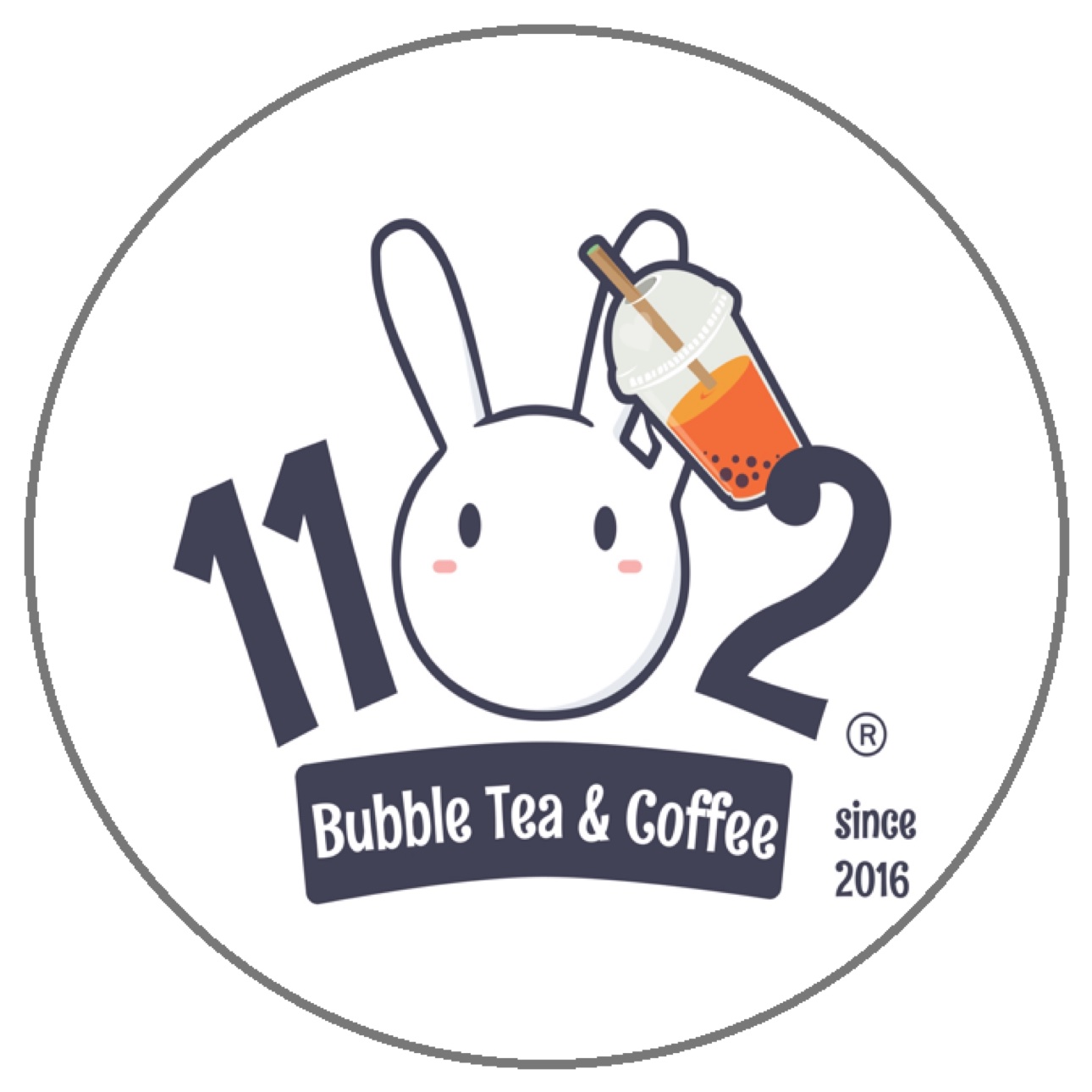 1102 Bubble Tea & Coffee bunny logo, since 2016
